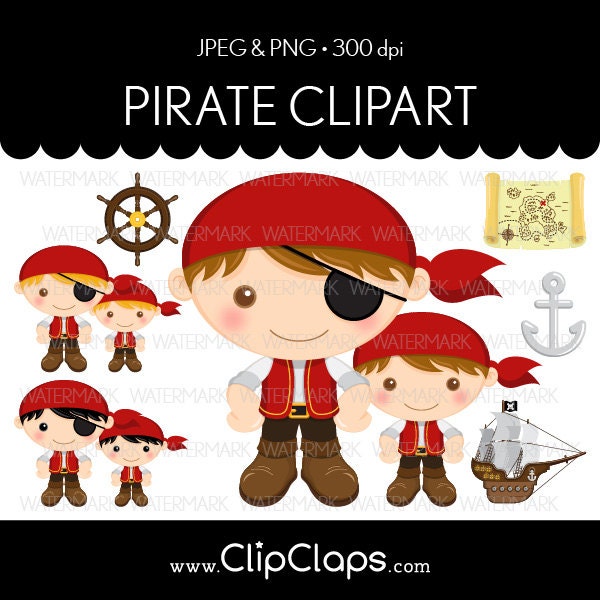 Pirate Boy Crew Red - C7