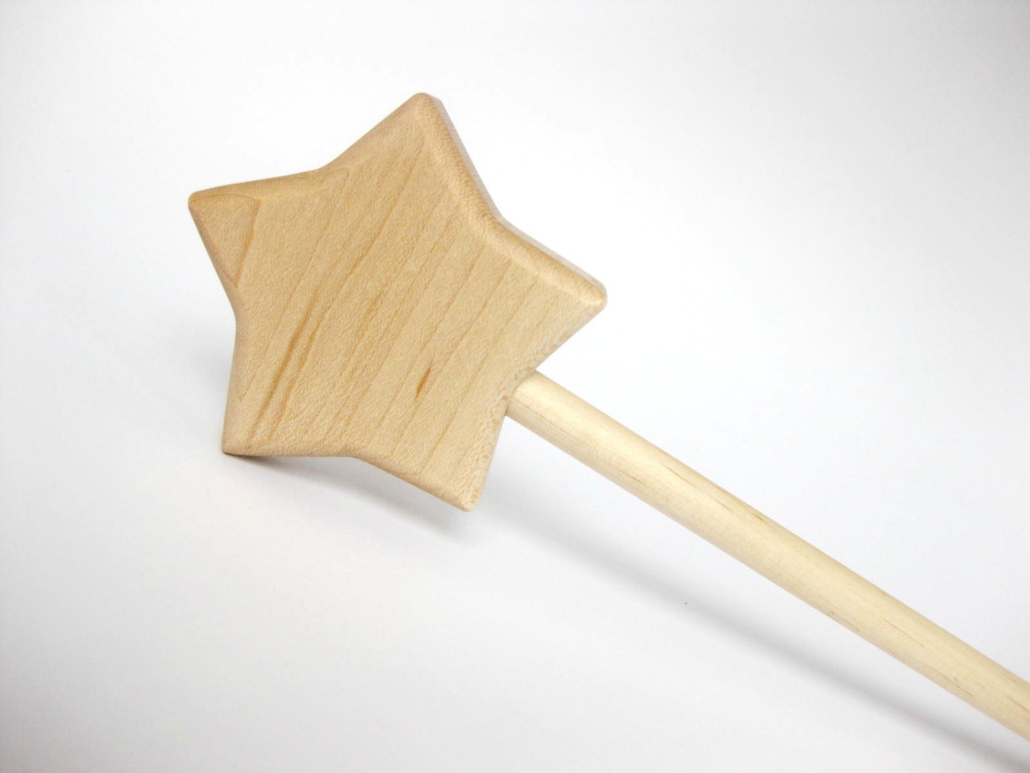 Eco Friendly Wooden Toy Star Wand Jojoba Beeswax Finish