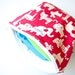 Large Zippered Wet Bag Pouch  - Zoo Animals (Pink, Blue or Black)