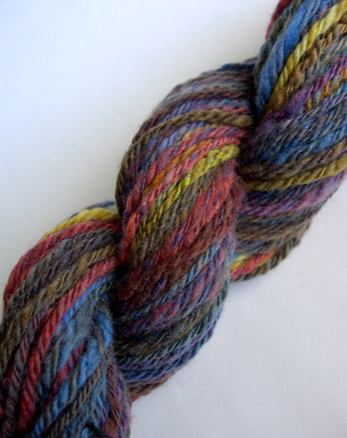INDIA - Merino wool, certified organic, hand dyed organically, navajo-plied, heavy worsted weight