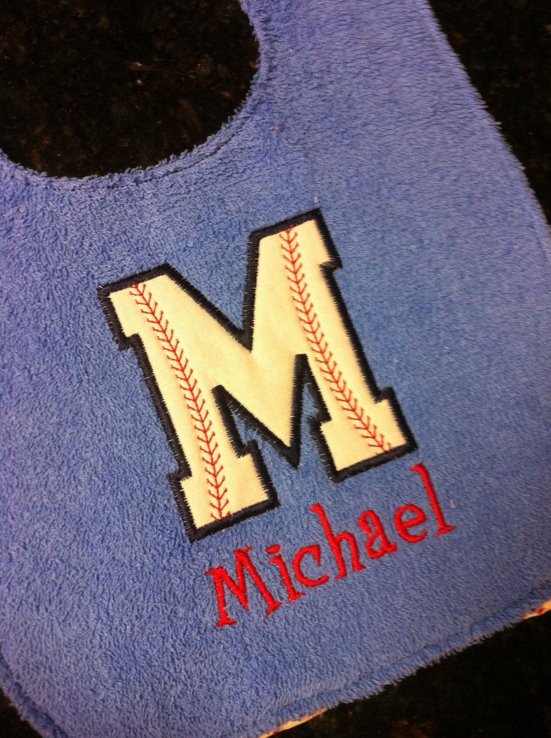 Boutique Baby Bib- Baseball Baby Gift