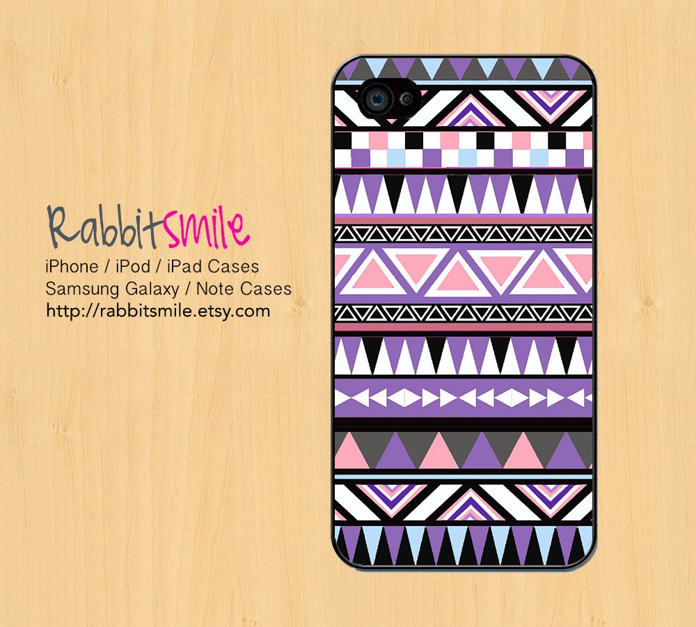 Purple Aztec iPhone 5 Case,Tribal iPhone 4 case, Geometric Pattern iPhone 4s Cover, Triangle Hard Plastic iphone 5 Cover, cases