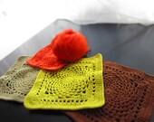 Custom Colors Dream Catcher Crochet Blanket Granny Square Orange Green Grey Brown Spring Summer Home Decor Afghan by dodofit on Etsy