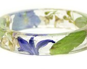 Flower Resin Bangle-Flower Jewelry- Resin Bangle- Real Flowers- Flower Bracelet-Resin Jewelry-Spring Jewlery