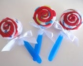 Washcloth Lollipops Set of 3, Baby Shower Favor, Decorations
