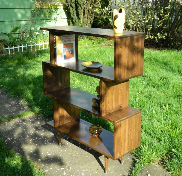 Mid Century Inspired Bookshelf / Entertainment Unit