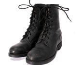 Woman's Size 6.5 US Navy Steel Toe Boot