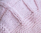 Baby blocks throw/afghan/blanket - hand knitted 28 x 36
