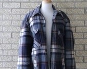 SALE Vintage Work Jacket, Plaid Work Coat, Vintage Sears Jacket