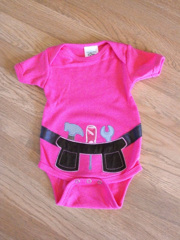 Pink Tool Belt Onesie size 3-6 months