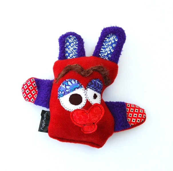 Medium Durable Plush Dog Toy with Secret Heart Fortune & Squeaker- Diega by Fugly Friends