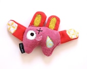 Medium Plush Durable Dog Toy with Secret Heart Fortune & Squeaker -  Pearl Bean by Fugly Friends