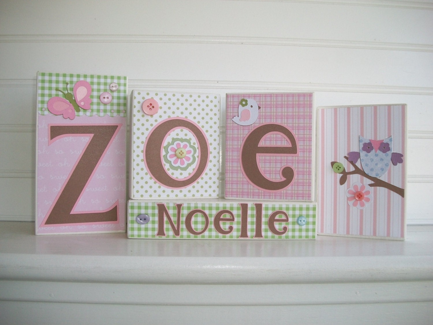 Baby Name Blocks . Nursery Name Blocks . Nursery Decor . M2M Pottery Barn Hayley. Wood Name Blocks . Bedding