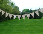 Just married burlap banner. Wedding sign. Rustic bunting garland Il_170x135
