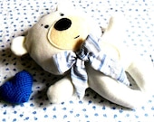Polar bear polar teddy bear stuffed bear softie softies rag doll bear plushie soft toy stuffed animal handmade toy white 25 cm 9.8"