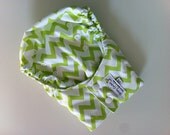 Green Chevron - Diaper Cover - One Size