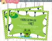 Hoppy Birthday Froggy Custom Photo Boys Birthday Invitation - DIY You Print Il_170x135