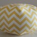 18" Ottoman Pouf Floor Pillow Yellow Chevron Zig Zag