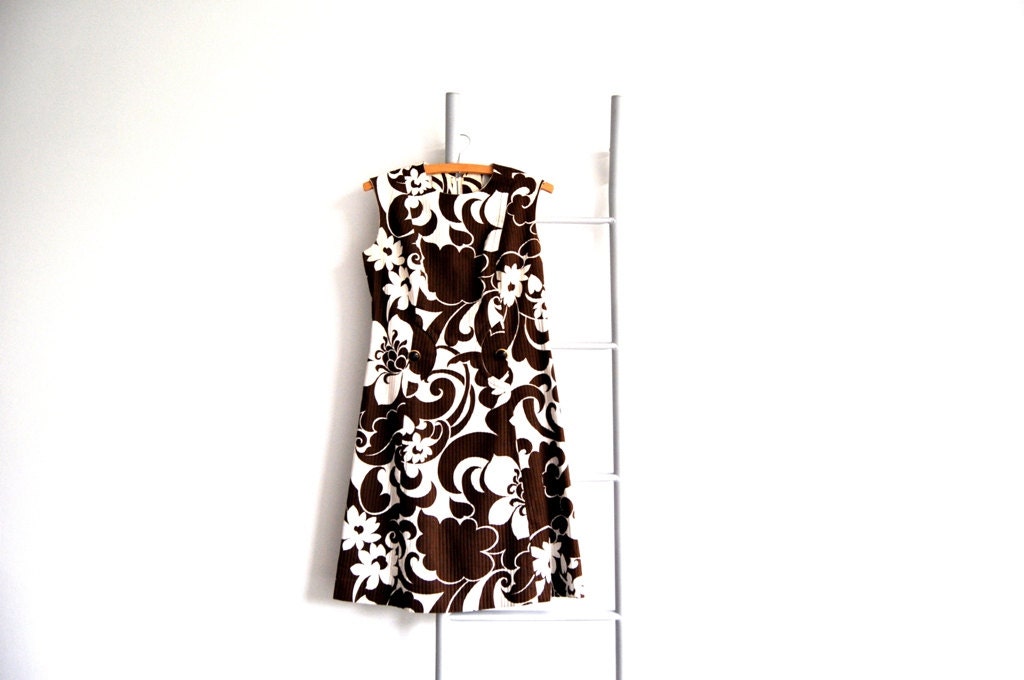 Vintage 1960s Shift A - Line Dress