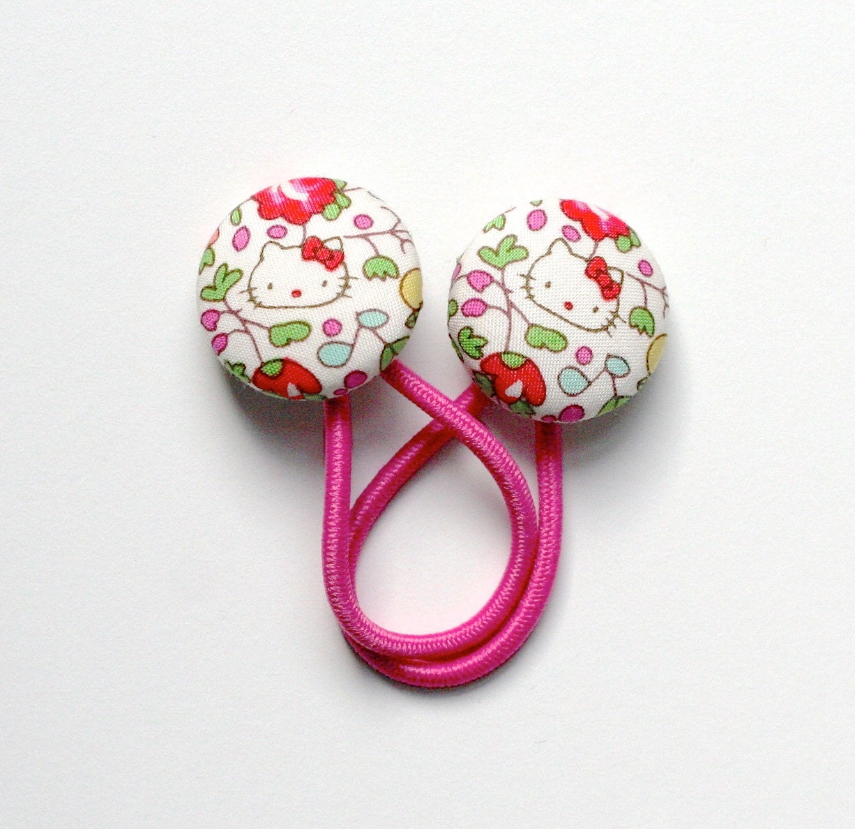 Liberty of London and Hello Kitty Triple Set of Button Hair Ties - Mini Pairs  - Pretty Pink Floral