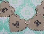 CARDS Banner Wedding Garland Kraft Paper Hearts