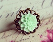 Delicate Dahlia Filigree Ring