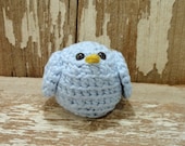 BABY BLUE  . . little bird crocheted with organic cotton.. .great for baby showers and nursery decor . .Amigurumi