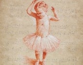 Luxurious quality ballet sugar plum fairy music birthday card by Pastel Artist, Robert Antell