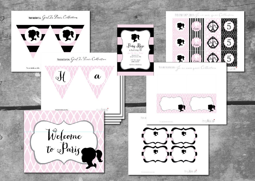 Paris Party Collection - Je ne sais quois Collection PRINTABLE PARTY by Itsy Belle Il_170x135