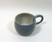 Half-half white and blue-gray mug