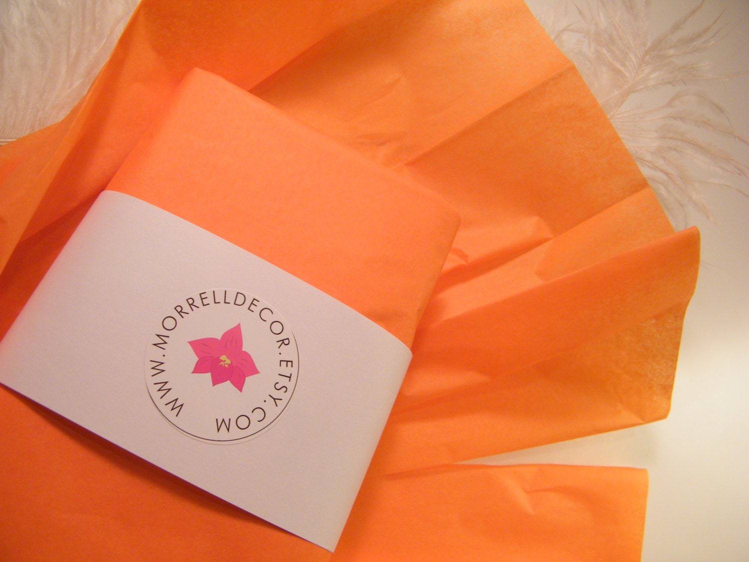 Tissue Paper - Vibrant Orange 24 Sheets of 20" X 30" -DIY Wedding Decor - Gift Wrap Idea - Favor Box Packaging - DIY Pom Pom Supplies