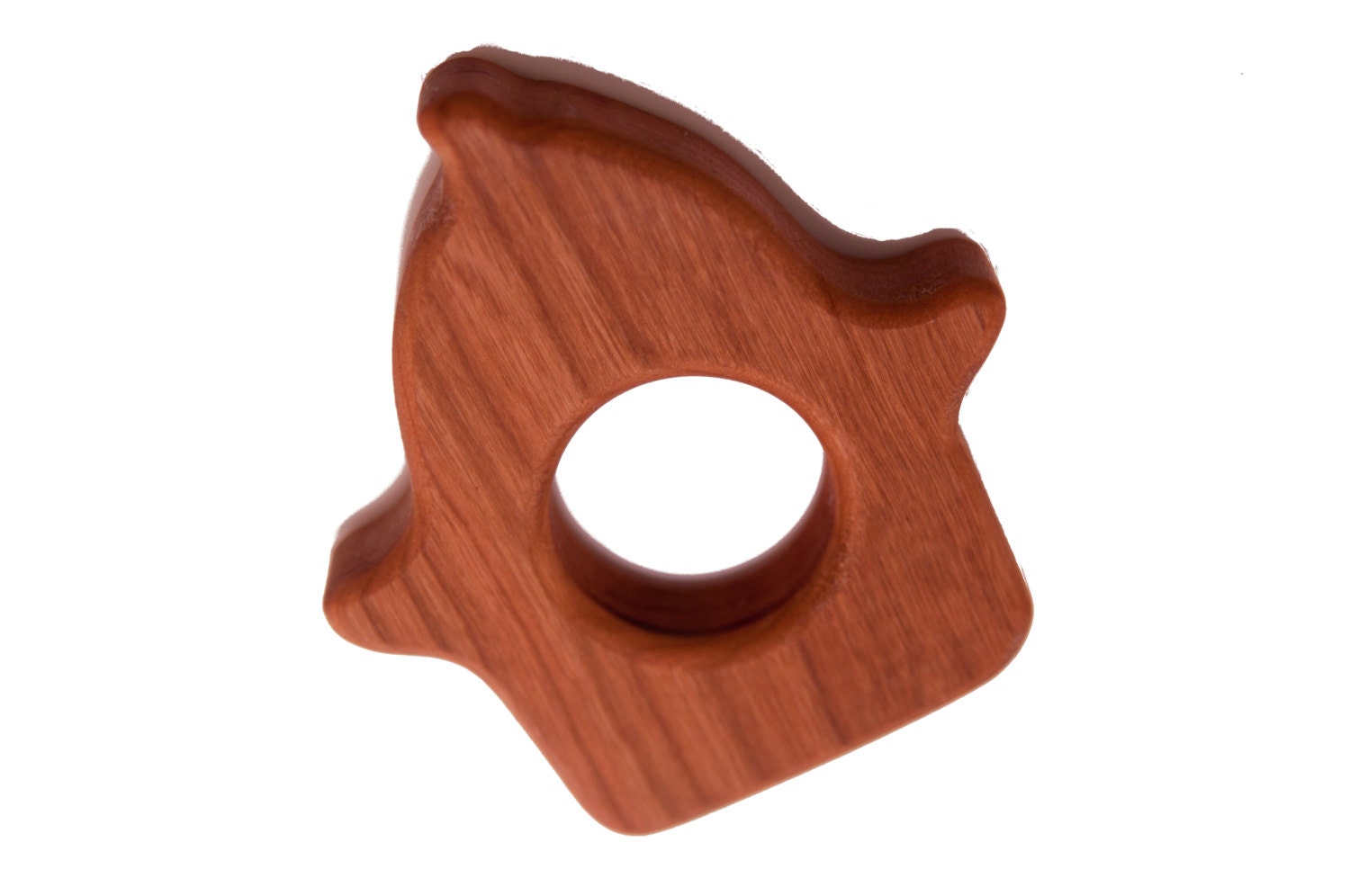 Teething Toy for Baby - Organic Penguin Teether Cherry Wood
