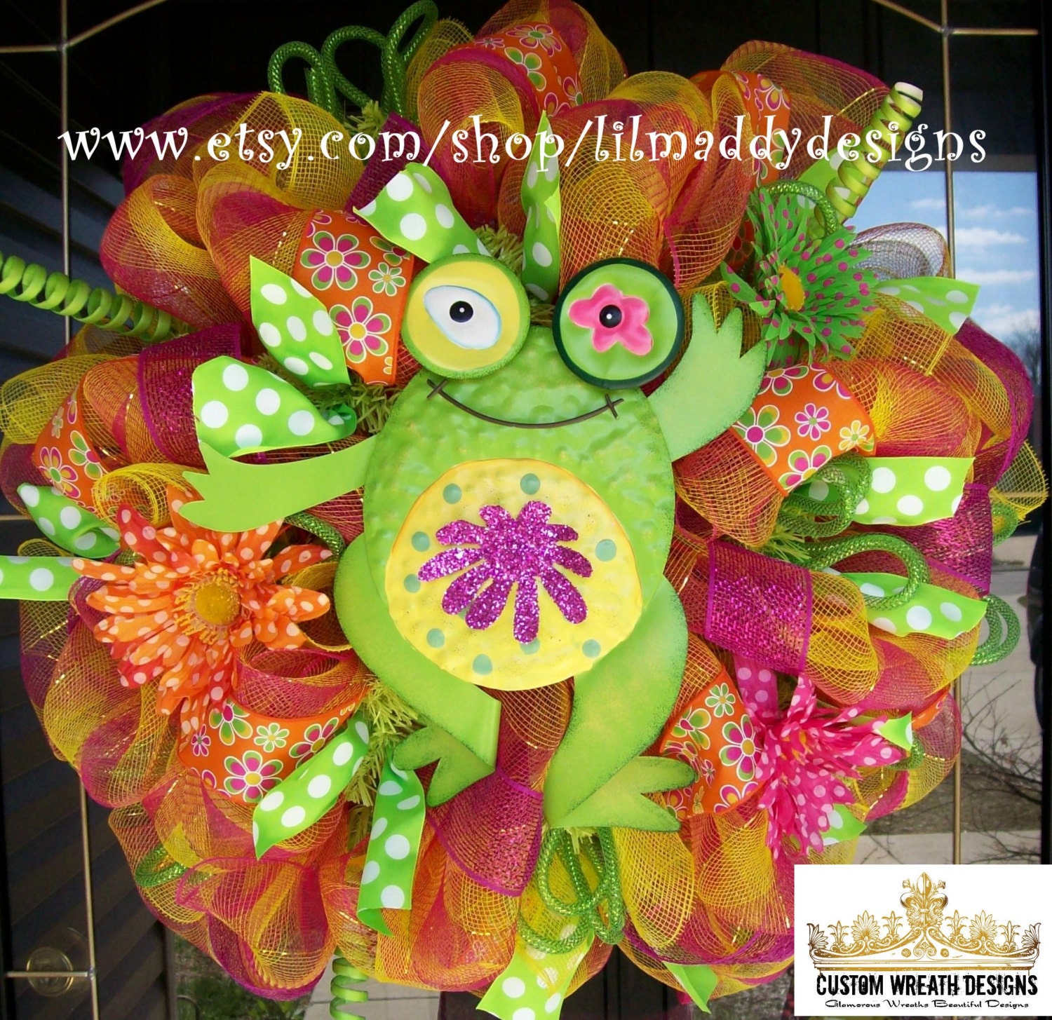 Whimsical Frog Summer Wreath