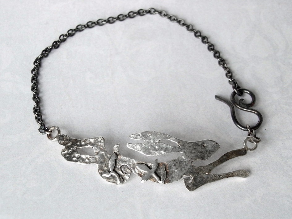 Happy little silver running hare bracelet, rabbit, bunny
