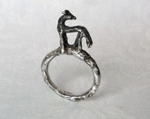 Silver Little Wolf Ring fox dog animal