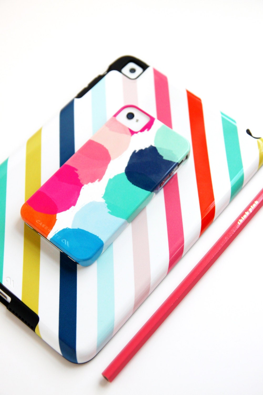 Custom Neapolitan Stripe IPad Case  - iPad Mini or iPad 2 3 4