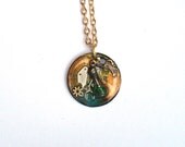 Doctor Who Necklace "Green Sonic Screwdriver And Cosmic Storm"