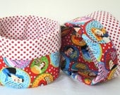 Yarn Bowl /Table Decor:  Red Reversible Storage Bin
