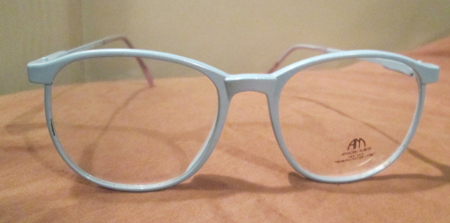 Vintage Preppy Light Blue Eyeglasses / Deadstock / Anthony Martin / Japan