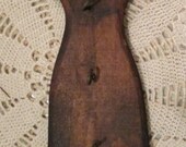 Vintage Wooden Key Leash Rack / Skeleton Key 6 Hooks / Wall Key Holder