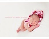 Crochet Thick and Thin Hand spun and Dyed Bonnet Photo Prop
