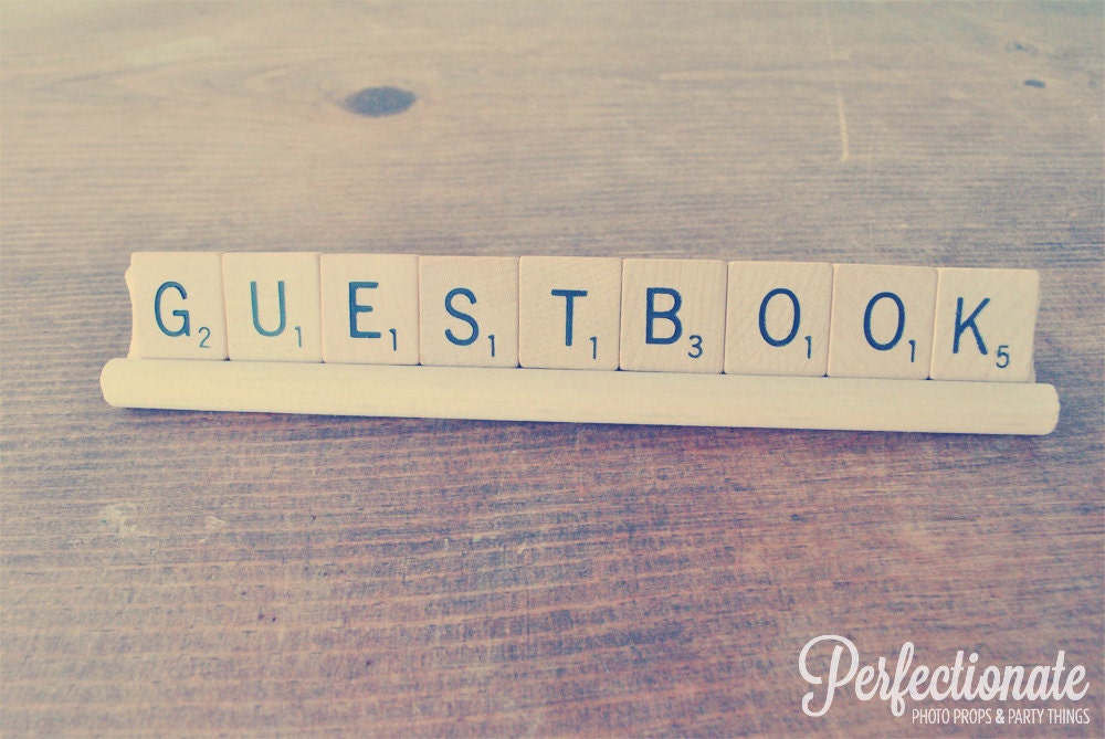 Guestbook Sign // Scrabble Sign // Guestbook Sign-in // Wedding Sign In // Guest reception sign