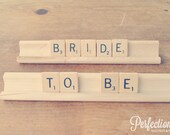 Bride to be Photo Prop sign // Scrabble Sign // Bachelorette Sign // Bride Sign // Bridal Shower Decoration // Bridal Tea Decoration