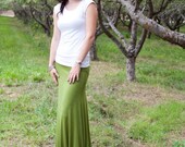 small/medium BLACK jersey knit maxi skirt