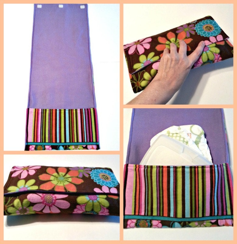 Changing pad-diaper-wipes holder