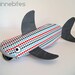 Modern Dots Shark by Minnebites / Shark Pencil Case - Shark Bag - Office Organizer - Handmade Fish Zipper Pouch - Gift for Guys