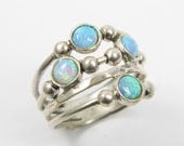 Opal ring. sterling silver ring, birthday gift for mom sister bff, opal jewelry, sterling silver ring, opal ring