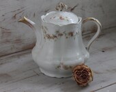 Limoge Pink Roses Tea Pot