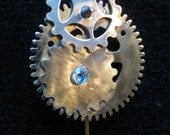 Steampunk Cravat, Lapel, Ascot stick pin, FREE SHIPPING