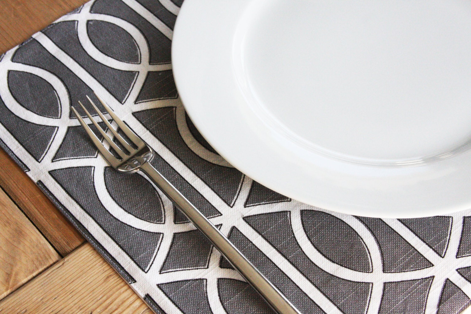 Modern Placemats - Concrete Squiggles - Set of 2 FREE US SHIPPING